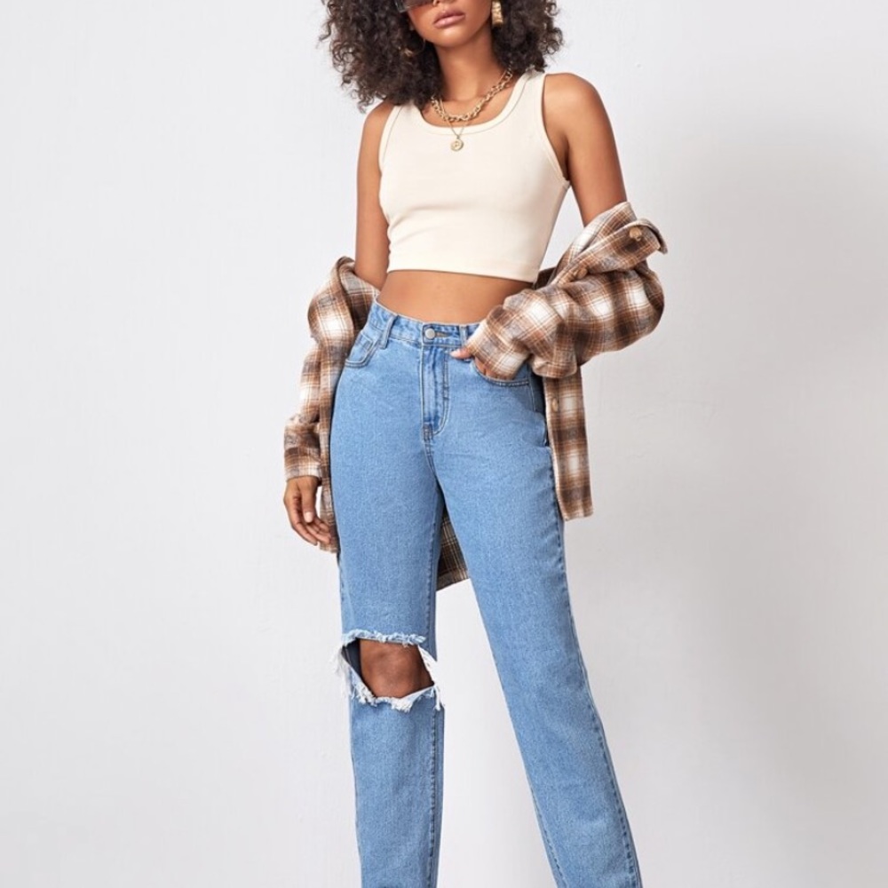 High waisted mom Jeans SHEIN